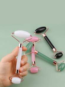 New 2PCS Gua Sha Facial Stone Facial Massager Roller Skin Care Tools Gousha Stone For The Face Roller Gouache Scraper - Multicolor - View 2