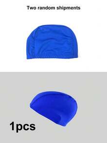 1pc Solid Color Nylon Swimming Cap, Unisex, Comfortable & Non-Binding Swim Hat, Beach Essentials, Beach Accessories, Pool Float - Multicolor - View 8