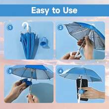 Cell Phone Umbrella For Sun Shade,Phone Umbrella - Anti-Glare Sun Shade, Mini Umbrella For Smartphones,Phone Umbrella For Sun Phone, Universal Adjustable Cute Phone Shade Umbrella With Piggy Style Suction Cup For Phone Sun Shade, Protects From Sunlight And Glare, Outdoor Activities, Universal Fit For All Smartphones,Outdoor Anti-Glare Stand Sun Visor, Travel Essentials