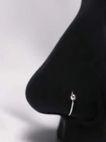 1pc Twisted Nose Ring, 925 Sterling Silver Nose Stud, Cartilage Earring, Body Jewelry, 22G, 8MM