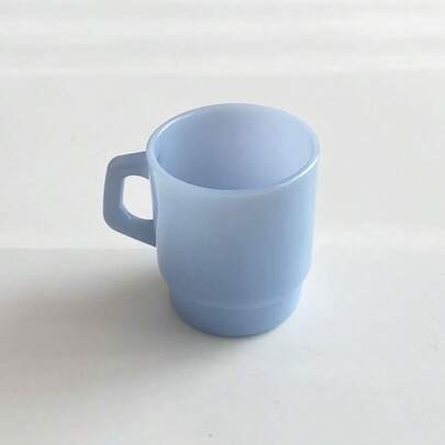 1 件 240 毫升牛奶玻璃杯，复古牛奶杯和咖啡杯，适合家庭和办公室，女友礼物