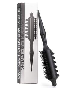 Curling Hairstyle Comb (With Tail Handle) - Easy To Comb, Smooth, Shaping Curls, Suitable For Dry And Wet Use, Anti-Frizz, Unisex Sectioning Tool, Essential For Salon, Travel, Home, Black, Comb, Edge Comb, Comb, Detangling Comb, Ball-Shaped Comb, Mini Comb Set, Wooden Comb, Comb Set, Comb, Hair Brush, Hairstylist, Hairdressing Equipment, Hairstyle, Hairdressing, Hair Brush, Comb Set, Comb, Curling Comb, Detangling Comb, Ladies' Hair Brush, Hairstylist Accessories, Hairdressing Salon, Hairdressing Equipment - Multicolor - View 7