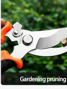 专业级不锈钢修枝剪，配备符合人体工程学的防滑手柄和精密研磨刀片 - 使树枝、花卉的园艺操作轻松 30% - 现代设计，无需电池