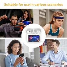 A9 Pro Noise Cancelling Bluetooth Earbuds, Wireless Ear Buds Noise Cancelling Bluetooth Headphones USB Charging With 13 Functions LED Display Mic For IPhone & Android (White) - 1 - 查看 5