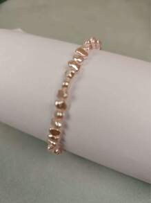 Set di gioielli composto da collana e braccialetto con perle finte irregolari, un regalo