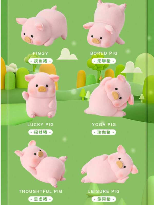 Random 1 Or 2 Pieces From The Multi-Colored Cute Pig Funny Series – Perfect Stress-Relief Blind Box Ornaments For Teenagers And Adults. A Top Choice Gift Brimming With Girlish Charm, Sure To Amp Up The Romantic Atmosphere!