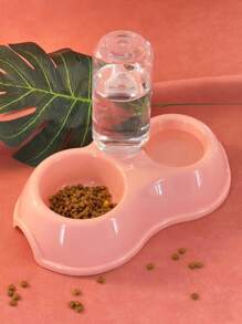 1 pezzo Ciotola doppia per animali domestici, ciotola per bere acqua automatica, abbeveratoio antispruzzo per cibo e acqua per cani e gatti