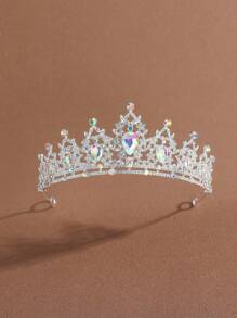 1 buc Coroană Roz Tiara Pentru Femei Coroana Prințesă de Cristal, Bandă de Păr Ziua de Naștere Regina Stras Cadou de Ziua de Naștere, Coroana Quinceanera Pentru Nuntă Petrecere Bal Accesorii