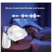 Portable Handheld Nebulizer, Mesh Nebulizer, Home & Medical Grade Nebulizer - Blue and White - View 1