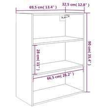 Küchenmöbel Wandschrank Weiß 69,5x32,5x90 cm moderne Anrichte Vielfältige Verwendungsmöglichkeiten, Esszimmer/Küche - Bianco - Visualizzare 7