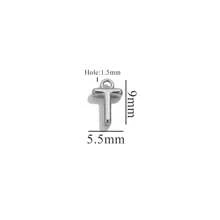 10pcs Stainless Steel Alphabet Pendants DIY Necklace Earrings Bracelet Jewelry Making Accessories