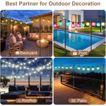 6 Pack String Light Poles For Outside 10ft HeavyDuty Metal Light Poles For Outdoor String Lights With Fork Adjustable Lighting Stand For Patio Decor Backyard Pergola Garden Deck Porch Decorations