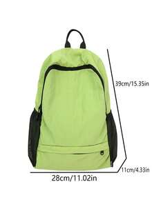 大容量多功能背包，轻便简约时尚旅行包 - 綠色 - 查看 11