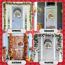 Yousoontic 17 Pcs 12 Inch Magnetic Welcome Door Sign Interchangeable Front Door Decor Rustic Fall Seasonal Hanging Sign Halloween Christmas Decor For Home Warming Gift(Classic Color,Welcome) - Classic Color - View 11