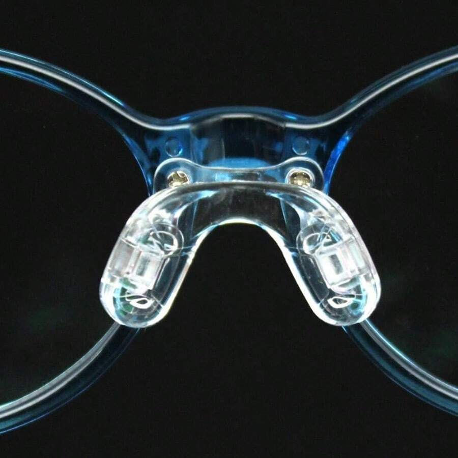 Eyeglasses Saddle Bridge Nose Pads, Glasses Bridge Strap Nose Pads, Soft Silicone AntiSlip Nosepads Replament, Screwin Eye Glasses Nose Pie For En/Kids(Clear) - 無色 - 查看 1
