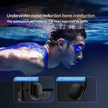 KZ 原装 IPX8 防水游泳级骨传导无线耳机开放式入耳式二合一蓝牙 5.4 32GB MP3 播放器游泳运动 HIFI 音乐耳机 OpenSwim Pro2