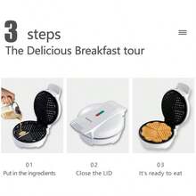 SOKANY906 白色玛芬蛋糕机/华夫饼机 - 日規A型插(100V) - 查看 4