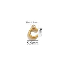 10pcs Stainless Steel Alphabet Pendants DIY Necklace Earrings Bracelet Jewelry Making Accessories