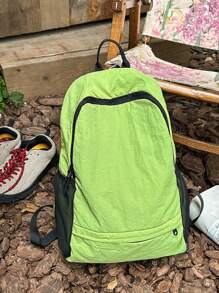 大容量多功能背包，轻便简约时尚旅行包 - 綠色 - 查看 1