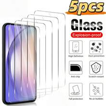 5 件手机屏幕保护膜，兼容三星 Galaxy S23 FE/Galaxy S24 FE /Galaxy A55/Galaxy Note10 Lite/Galaxy A35/Galaxy A33/Galaxy A72/兼容小米 14/POCO F7/Redmi Note 9 Pro/Note 7//Note 8 /Note 12S/Poco X5 Pro/Redmi 13C 等手机型号屏幕膜高清透明、无气泡、防刮 - 無色 - 查看 1