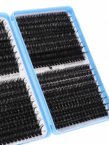 621/800/1 套 D 卷蓬松单根假睫毛，10-18mm 宽柄，DIY 睫毛嫁接套装，打造浓密自然妆效，可重复使用，包含化妆工具、胶水、定型液、睫毛夹和 2 支睫毛刷，适合日常、婚礼、约会、派对、旅行、春季等场合。 - 薄荷綠 - 查看 5