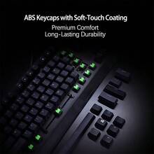 黑寡妇蜘蛛 X 竞技版 87 键绿轴机械游戏键盘，Razer 定制开关，响应速度快，符合人体工程学的阶梯式键帽，游戏模式下无冲突 - 黑色 - 查看 6