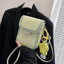 Women Crossbody - 黃色單包(優質PU) - 查看 1