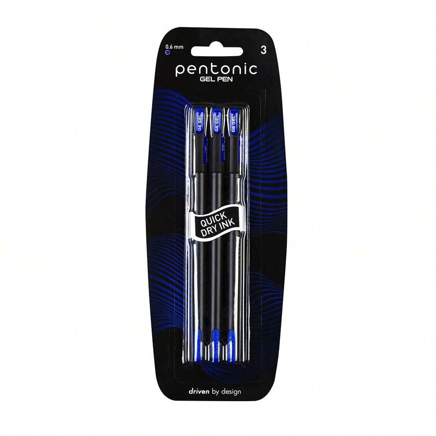 Bolígrafo Pentonic de Gel 0.66 mm, Color Azul, Blíster de 3 piezas - Azul - Ver 1