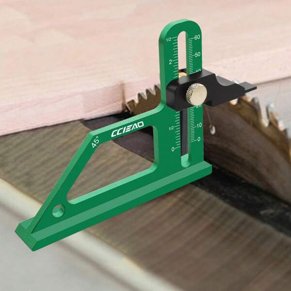 Calibrador de altura para carpintería de 0 a 60 mm, herramienta de precisión de mecanizado CNC de alto para sierra de mesa, calibrador de aluminio para fijar el calibrado de la mesa del router, accesorios para la sierra