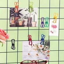 10 Pieces, Colored Metal Clips, Practical PVC Coated Clips, Packaging Clips, Food Sealing Clips, Clothing Towel Drying Clips, Socks And Underwear Hooks, Kitchen Finishing And Storage Tools, Kitchen Supplies, Kitchen Gadgets