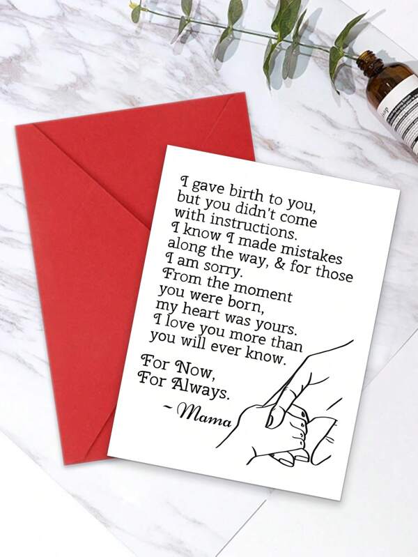 1PC "I Love You More Than Everything" Greeting Card, Suitable For Birthday Cards For Children, Touching Blessing Cards For Sons And Daughters, And Gift Cards For Children On Children's Day