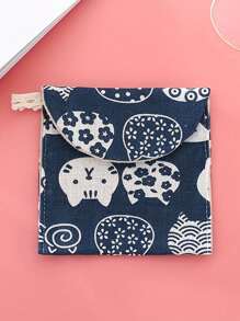 Sanitary Napkin Storage Bag, Period Bag Pad Bag, Zipper Storage Bag Portable Pouch With Large Capacity, For Storing Napkins, Panty Liners And Tampons, Creative Cute Menstrual Pad Cartoon Coin Purse,Large Capacity And Simple Style For Storing Sanitary Napkins, Pads And Tampons Back To School Lipstick Beauty Storage Bag Travel Essentials Travel Organizer For Beach Summer Vacation