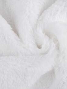 1pc Girls' Outdoor Casual Elegant Sweet Elegant Cute Princess Style Fluffy Lapel Long Sleeve Thick Solid Color Shawl Cardigan Jacket, Suitable For Pairing With Dresses, Formal Wear, Princess Skirts, Suitable For Daily Commute, Social Gatherings, Vacation, School, Banquet Events, Spring/Autumn/Winter