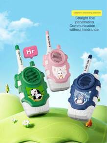 1 par de nuevos walkies talkies para niños, fáciles de operar y usar rápidamente por los niños, juguetes interactivos familiares, juguetes de conversación a larga distancia, regalos de cumpleaños, walkies talkies con diseño de animales, regalos navideños