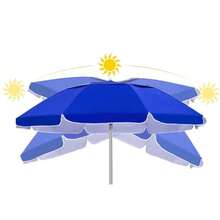 Outdoor Parasol, Stand And Base - Xanh và trắng - Xem 3