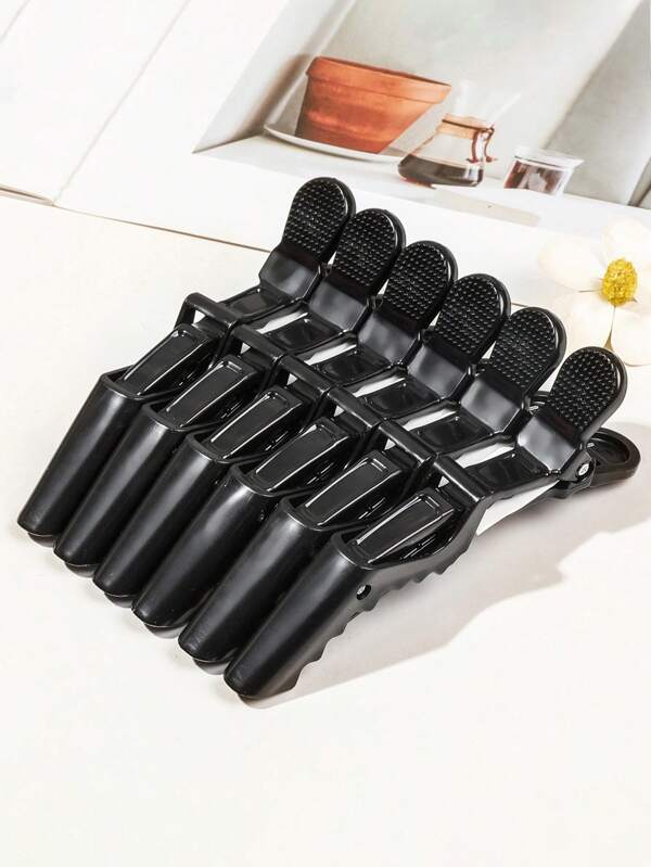 6pcs/10pcs Professional Hair Salon Colored Crocodile Clips, Hair Styling Tools For Perming, Coloring And Positioning, Hair Styling Clips