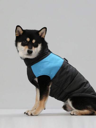 Winter Warm Waterproof Dog Jacket For Small Medium Large Dogs Clothes Chihuahua Vest French Bulldog Costume Pet Apparel Dog Coat, Winter Dog Coat, Dog Clothes, 7 Sizes, Suitable For Large, Medium And Small Dogs, Dog Vest, Dog Cold Weather Coat, Waterproof Dog Snowsuit, Dog Winter Jacket Windproof, Dog Puffer Jacket Blue Multiple Sizes