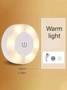 1pc Touch Sensor Night Light, Soft Warm & Cool White Light, Dimmable 3 Colors, Wall Lamp Suitable For Baby Room Night Light,Hallway, Bedroom, Bathroom, Living Room, Closet, Compact Design, Easy Installation,USB Rechargeable Baby Shower Family Decorations Gifts