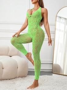 Sexy Lingerie ,Women Bodysuit Fishnet Lingerie Sexy Mesh Babydoll Stretchy Teddy Lingerie Exotic Sheer