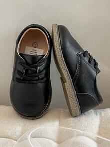 1雙開學季休閒時尚嬰兒黑色鞋，舒適輕便，適合多種場合 - 黑色 - 查看 14