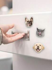 Custom Pet Fridge Magnet - Personalized Dog Or Cat Face Refrigerator Magnet, Kitchen Decor, Pet Lover Gift, Unique Home Decoration, Best Gift For Kids
