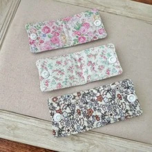 1 件碎花印花绗缝数据线收纳夹，花卉刺绣蝴蝶结，数据线分类夹，耳机线整理器套装家居收纳旅行收纳多功能收纳，适合女性、女孩旅行必需品、邮轮必需品、宿舍必需品、生日礼物、伴娘礼物、妈妈礼物、教师礼物、情人节礼物 - 彩色 - 查看 4
