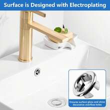 2/4/5件装电镀水槽溢水环，圆形盆盖，浴室水槽溢水排水盖，厨房水槽溢水孔盖，圆形镂空排水塞盖，浴室配件 - 安装简便，美化排水口。适用于家庭、厨房、浴室、酒店等场合。开学季必备 - 彩色 - 查看 11