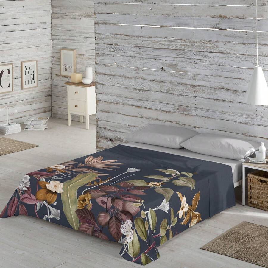 Naturals - 2/3 Piece Printed Sheet Set - ✅ Delivery 2-5 Days ✅ - 100% Cotton - Extra Soft - Bed 90/135/150/180 - 24 Models Available - Made In Spain - Azalea - View 1