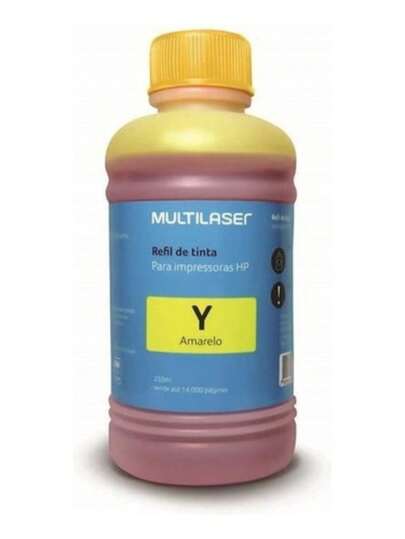 Refil De Tinta Para Impressoras Hp 250ml Amarelo - Rf012