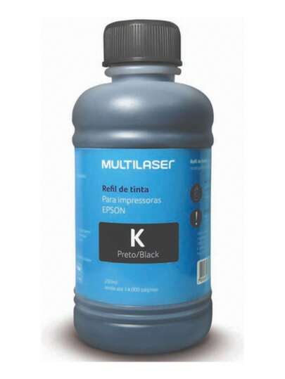 Refil De Tinta Para Impressoras Epson 250ml Multilaser