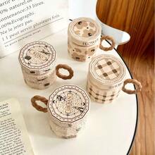 1PC Vintage Style Ceramic Mug, Beautiful Social Media Favorite Mug, Luxury Gift Mug With Lid, Personalized Coffee Mug Back To School - Multicolor - View 11