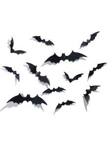 Fake Plastic Halloween Wall Decor Bat, 28/56/120 Waterproof Black 3D Bat, Outdoor Halloween Decor, Halloween Decor, Room Decor, Gothic, Christmas Decor, Furniture, Essential Decor, Party Bag Filler, Prank, Decorate Office, Desktop, Exterior, Halloween, Halloween, Evil, Picture Frame Dorm Essential, Decor, Gift, Fall Decor, Fall Home Decor, Home Decor Living Room