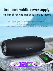 ZEALOT S67 60W Wireless Speaker, Outdoor Portable, Bluetooth Speaker, 14400mAh Long Battery, Up To 8 Hours Of Playback Time, Supports Mobile Phones/Tablets/TVs. Compatible With SD Card/USB/AUX, Serial Pairing Function, Suitable For/Car/Outdoor/Camping/Beach/Party - màu đen - Xem 8