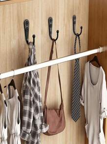 5 piezas Ganchos de estilo vintage montados en la pared con tornillos, para almacenar artículos en puertas, baños y cocinas, dormitorio, almacenamiento de baño, colgador de puerta, toallas de cocina, gancho de pared, colgar en la pared, soporte de llaves montado en la pared, soporte de llaves para la pared, ganchos para abrigos